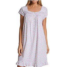 Eileen West 38 Inch Classic Cotton Cap Sleeve Short Nightgown 5025011