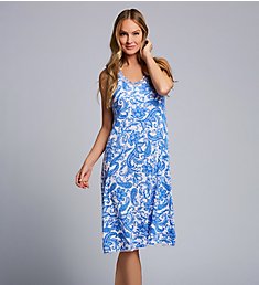 Ellen Tracy Paisley Sleeveless Mid Gown with Soft Bra 8225580
