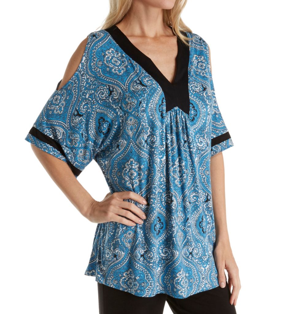 Ellen Tracy Falling for Blue Caftan PJ Set 8918534 Ellen Tracy Falling for Blue Caftan PJ Set 8918534