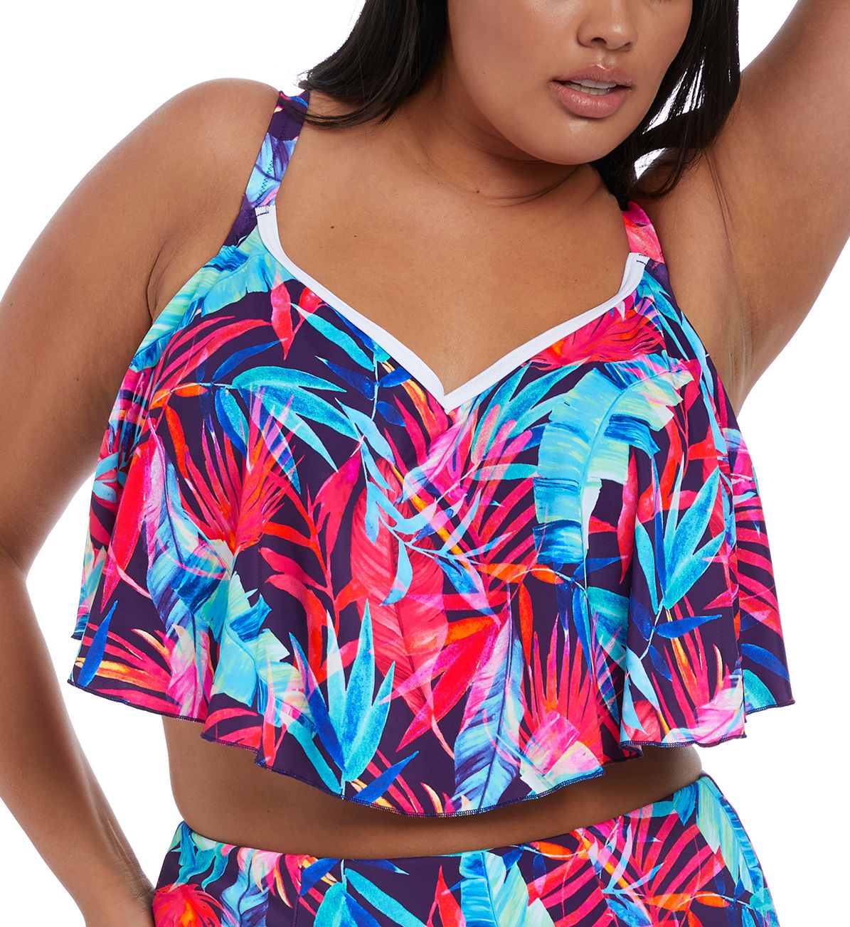 Elomi Paradise Palm Underwire Flounce Bikini Swim Top ES7143