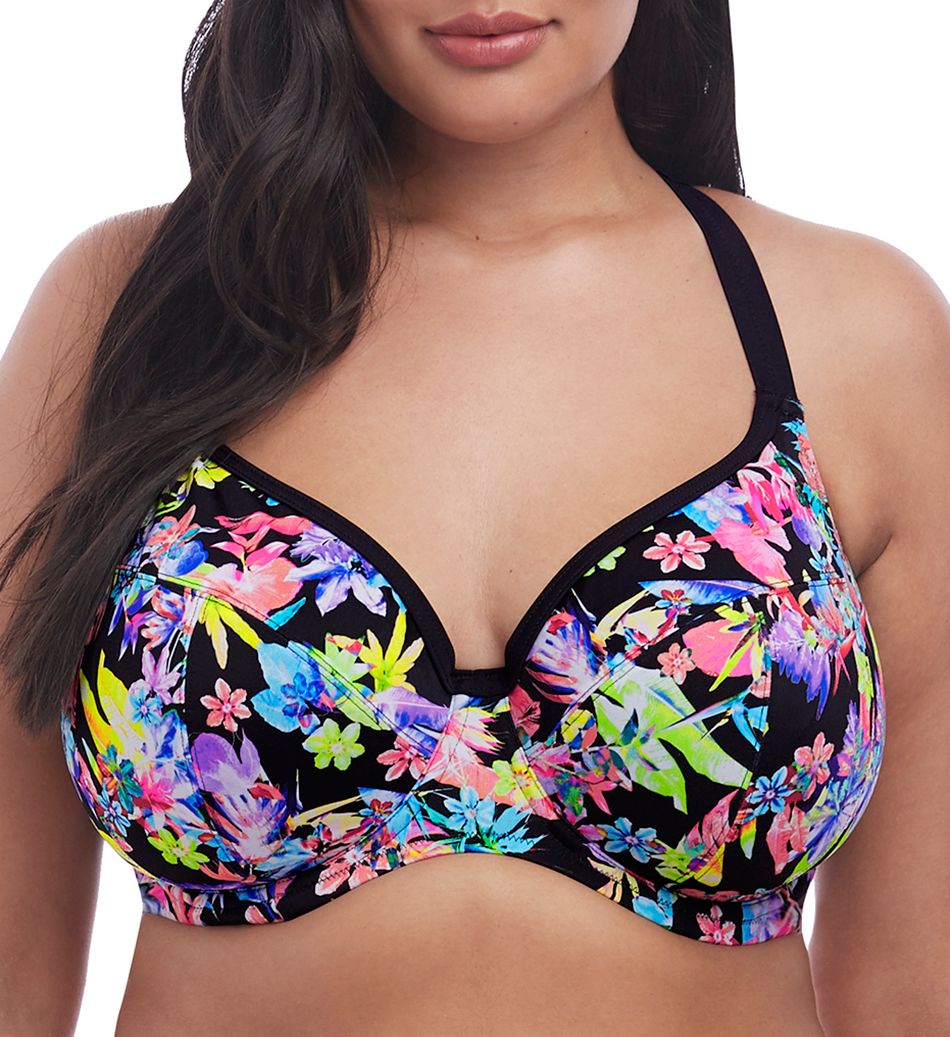 Elomi Electroflower Underwire Plunge Bikini Swim Top ES7172