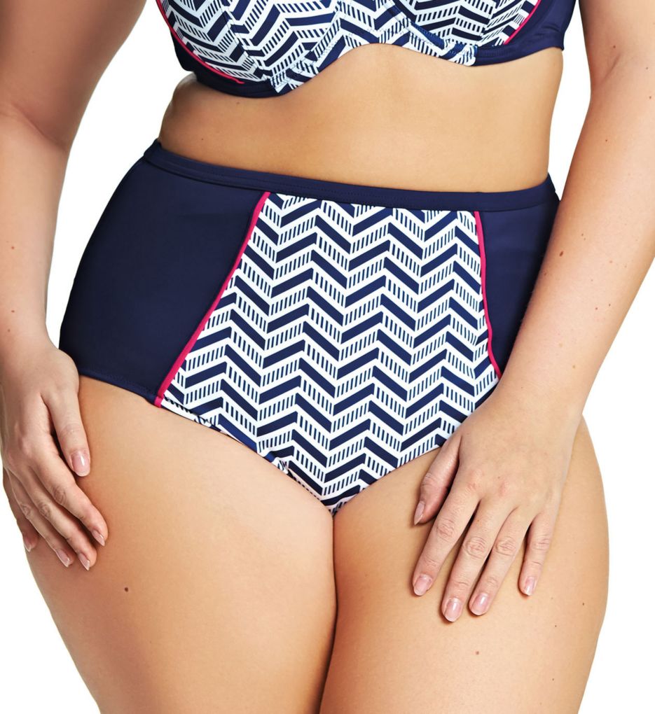 Elomi Chevron High Rise Brief Swim Bottom ES7453 Elomi Chevron High Rise Brief Swim Bottom ES7453
