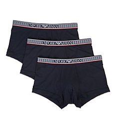 Emporio Armani Silver Fit Trunks - 3 Pack 3571A728