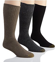 Gold Toe Heritage Cotton Fluffies Crew Socks - 3 Pack 633S