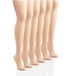 Hanes Silk Reflections Control Top Reinforced Toe 6 Pack C06718
