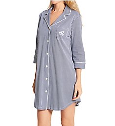 Lauren Ralph Lauren Sleepwear Heritage Knits 3/4 Sleeve Classic Sleepshirt 813702