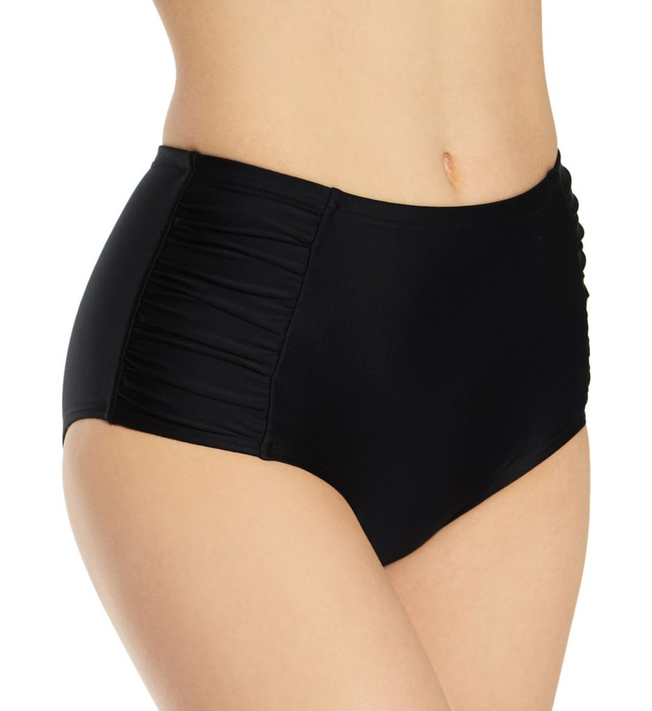 Smart and Sexy High Waisted Bikini Bottom with Side Ruching SA475
