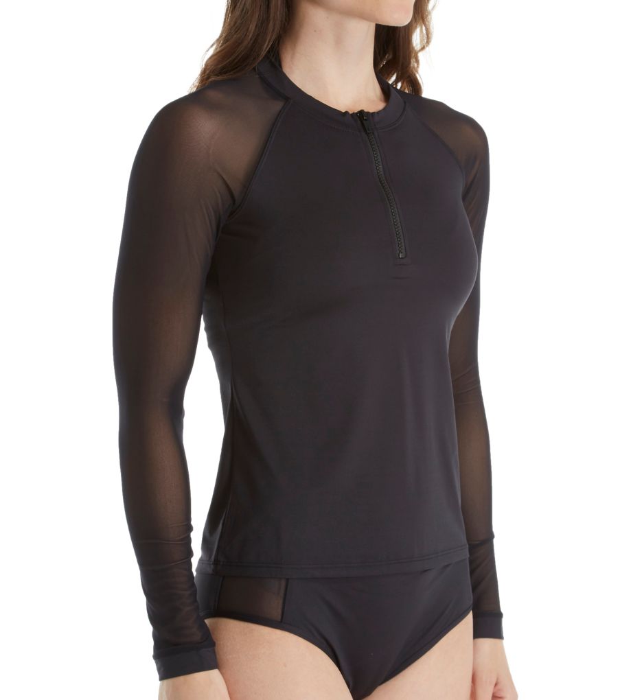 Tommy Bahama Mesh Solids Long Sleeve Quarter Zip Rash Guard TSW34108C Tommy Bahama Mesh Solids Long Sleeve Quarter Zip Rash Guard TSW34108C