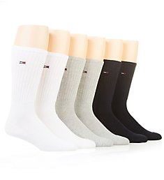 Tommy Hilfiger Solid Athletic Crew Sock - 6 Pack 201CR12