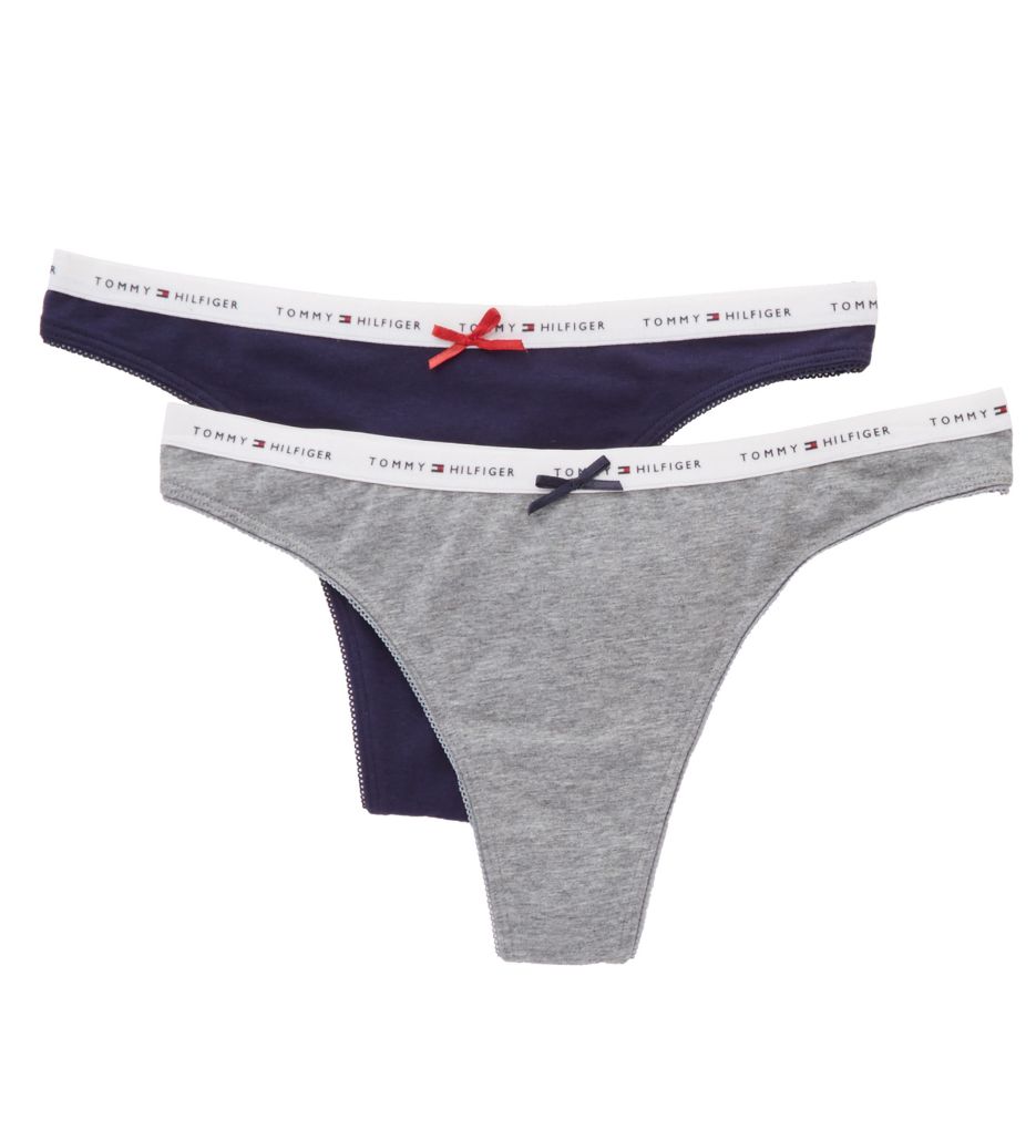 Tommy Hilfiger Classic Cotton Logoband Thong - 2 Pack R82T039 Tommy Hilfiger Classic Cotton Logoband Thong - 2 Pack R82T039